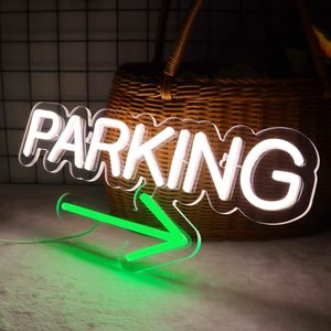 Parking Letreros Neon LED indoor hanging ambient light shop <b>sign</b> wall decoration light entrance indicator light luminous <b>sign</b> - Product Image 6