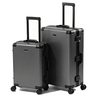 Valise de voyage tout aluminium, durable, résistante à l'eau, bagage cabine, serrure TSA, roues silencieuses, protection des coins, classique