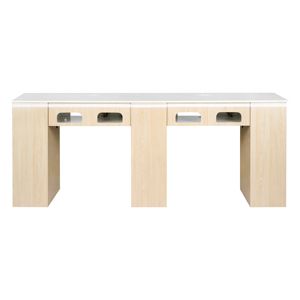 Table de Manucure Double Moderne en Bois avec Séchoir <span class=keywords><strong>pour</strong></span> Soins des <span class=keywords><strong>Ongles</strong></span>, Vente en Gros, Équipement de Salon de Beauté du Vietnam - Product Image 1