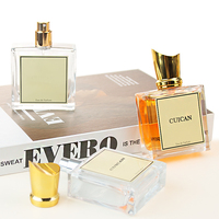 Vaporisateur de brouillard carré de luxe clair classique personnalisé 5ml 10ml 20ml 30ml 50ml 100ml bouteille de parfum en verre vide en gros