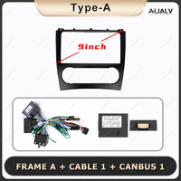 Aijia Cadre d'autoradio stéréo pour Benz C-CLASS W203/GLK-CLASS C209 2005-2009 Android 9 pouces Cadre de voiture Accessoires de voiture