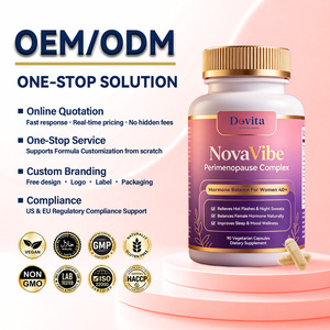 OEM Private Label Black Cohosh <b>Menopause</b> Support Capsules Natural Herbal Extract Formula for Women Wholesale Bulk B2B Supply - Product Image 1
