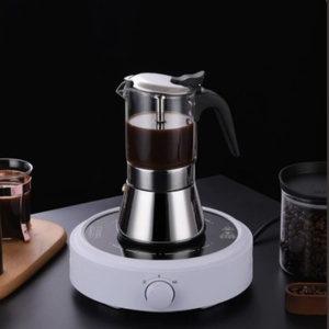 Cafetière <span class=keywords><strong>Moka</strong></span> Italienne en Acier Inoxydable Multi-Tailles avec Valve Simple ou Double pour Usage Domestique - Product Image 2