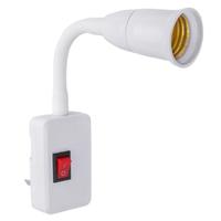 Douille de lampe universelle E27 ABS avec interrupteur, adaptateur d'extension flexible, prise EU/US/UK 100-240V