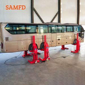 नमूना भारी शुल्क ट्रक लिफ्ट 6 पोस्ट 7.5t वायरलेस हाइड्रोलिक मोबाइल कॉलम लिफ्टर 1500 मिमी लिफ्ट ऊंचाई के साथ - Product Image 5