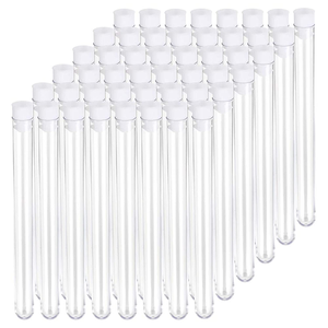 Tube à essai cylindrique en plastique Lab Ps Pp 12 mm 12x100 avec bouchon pour usage en laboratoire - Product Image 2