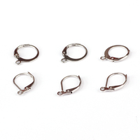 Matériaux de fabrication de boucles d'oreilles en acier inoxydable : fermoirs français, crochets d'oreille DIY, boucles en forme de D et de boucles rondes, accessoires pour boucles d'oreilles