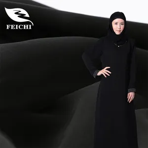 Bán Sỉ Fursan Dubai 100% Polyester Ả Rập Hồi Giáo Trang Trọng Hàn Quốc Màu Đen Vải Abaya Nhật Bản