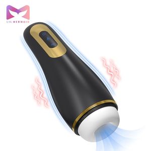 LIL Mermaid Masturbador Masculino Elétrico Realista, Brinquedo Sexual com Vibração, Sucção, Copo Automático de Estimulação, À Prova D'água, Modelo com Bateria de 60min - Product Image 1