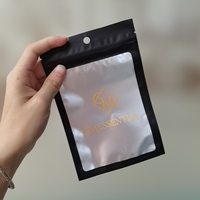 Sacs en plastique refermables, 1000 unités, emballage plastique en Mylar à fermeture éclair avec fenêtre et trou de suspension