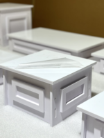 Présentoir à vêtements Gaojian en PVC acrylique écologique, pré-assemblé, 8 étagères, résistant à l'eau, moderne, autoportant et démontable