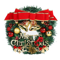 Corona Navideña de Lujo Premium con Materiales Combinados, Exquisita Corona Decorativa para Fiestas Navideñas