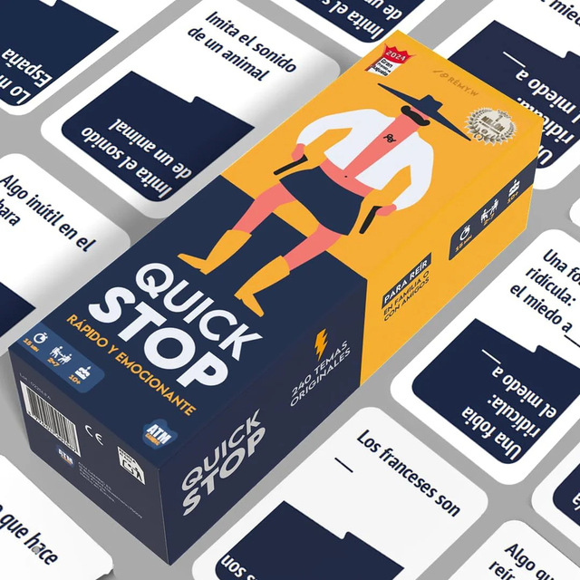 Spanish Quick Stop Card Game Fast-Paced Word Race Party Board Game Family Friends Indoor Gathering Entertainment Gift Paper