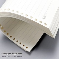 Recharges de papier pour carnet à spirales A6, A5, B5, 26 trous, papier vierge pour manuscrits à base de plantes, emballage de base Dexin, vente en gros