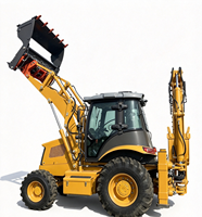 Beli FC-388Y Backhoe Loader 4 Roda Sama 102 HP dengan Outriggers Berkualitas Tinggi 4 Wheel Drive Efisiensi Operasional Tinggi