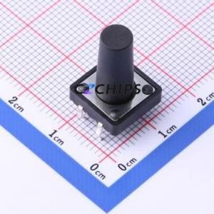 TSF001A18026A Tactile Switch DIP-4P,12x12mm Switch Round Button 2.6N Through Hole 12mm - Product Image 1