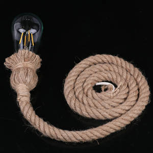 Rurale Vintage creativo fai da te retrò corda di canapa Edison decorazione luce pendente per Bar ristorante caffè - Product Image 5