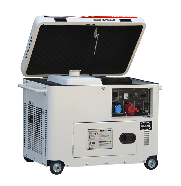 Good Quality 5KW Low Noise 50Hz Single Phase Soundproof Silent Open Top Cover Diesel Generator 5KVA 6KVA