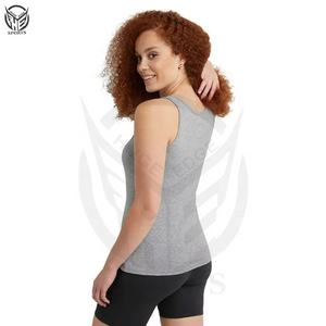 Camisetas sin mangas de alta calidad para mujer, 100% algodón, con diseño propio, logotipo personalizado y colores de primera categoría. - Product Image 4