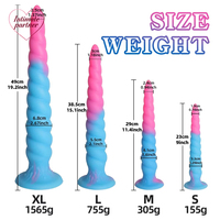 Langer Silikon Leuchtender Analplug Dildo Butt Plugs mit Saugnapf Gay Anus Dilatator Prostata-Massage Sexspielzeug für Männer Frauen