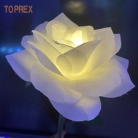 Center de table en fibre optique à led, fausses fleurs, pour un mariage