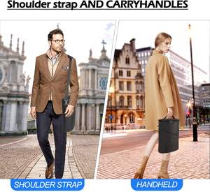 <span class=keywords><strong>Sac</strong></span> <span class=keywords><strong>isotherme</strong></span> portable anti-fuite pour 2 bouteilles de vin, idéal pour la dégustation, les fêtes et comme cadeau de Noël, avec bandoulière réglable - Product Image 5