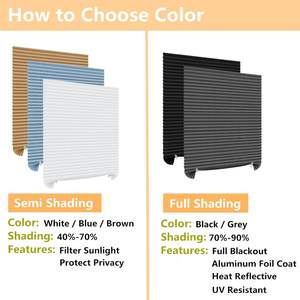 Persianas Enrollables Inalámbricas Sin Taladro, Autoadhesivas, Temporales, de Papel Plisado, con Instalación Integrada para Ventanas de Tamaño Personalizado - Product Image 4