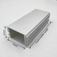 Boîtier de commande électronique universel en aluminium anodisé 73*47, IP54, châssis modulaire pour équipement de test en laboratoire