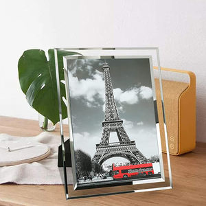 <span class=keywords><strong>Cadre</strong></span> <span class=keywords><strong>Photo</strong></span> en verre transparent, <span class=keywords><strong>cadre</strong></span> <span class=keywords><strong>Photo</strong></span> en verre <span class=keywords><strong>argent</strong></span>é Amazo Offre Spéciale pour filles - Product Image 2