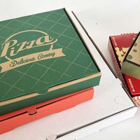Boîte à pizza écologique de 16 pouces, boîte à pizza en kraft ondulé durable et jetable, emballage alimentaire personnalisé imprimé