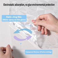 Película Decorativa para Ventanas de PVC Moderna UDK, 0.20mm de Grosor, Colorida, con Efecto Arcoíris, Bloqueo de Rayos UV, Antiestática, Privacidad, 2m