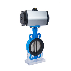 Válvula de Mariposa Neumática Personalizada Qimaike D671X-16, Asiento Suave, Hierro Dúctil/Acero Inoxidable, Tipo Wafer - Product Image 3