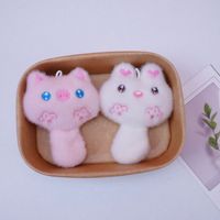 Nouveau porte-clés chat en peluche à longue queue, poupée mignonne qui couine, pendentif pour sac à dos, pour machine à griffes, vente en gros