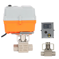 Vannes proportionnelles motorisées à pleine ouverture 4-20 mA, vannes à boisseau sphérique à commande électrique modulante, OEM, en acier inoxydable, ISO
