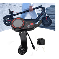 ZQ-100 LCD affichage accélérateur compteur 6PIN interrupteur avec clé de verrouillage de porte électrique pour Scooter électrique tableau de bord accessoires noir