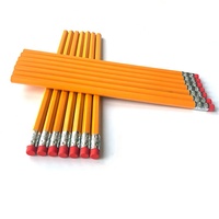 Certification FSC crayons HB avec anneau de gomme en métal ensemble de crayons en bois non aiguisés de haute qualité pour enfants