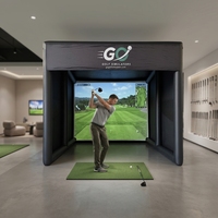 Tente de simulation de golf gonflable en PVC de qualité commerciale personnalisée en usine, tente de jeu portable