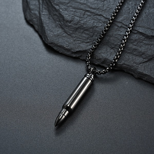 Collier tendance Yunnique style rétro punk avec pendentif balle imposant et flacon de parfum dévissable hip-hop - Product Image 4