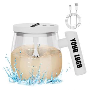 Tasse en verre à agitation automatique personnalisée, tasse à café en verre portable avec logo personnalisé - Product Image 1