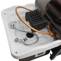 Lit de lavage de cheveux professionnel portable et détachable avec fonction de circulation d'eau et de vapeur pour salon de coiffure