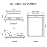 Cama de Masaje Eléctrica Inteligente, Cómoda, Ensamblada, Ajustable, Tapizada en Cuero, con Control Remoto, Almacenamiento, Tamaño King, para Recámara Principal