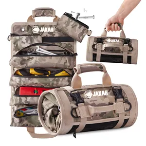 Jakah Bag Tool Organizers - Small Tool Bag Detachable Pouches Heavy Duty Roll Up Tool Bag Organizer