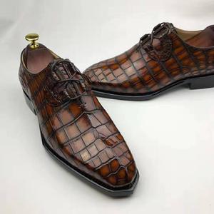 <span class=keywords><strong>Zapatos</strong></span> de Vestir para Hombre Hechos a Mano con Piel de Cocodrilo, <span class=keywords><strong>Zapatos</strong></span> de Alta Calidad con Cuero Genuino de Cocodrilo para Fiestas - Product Image 4