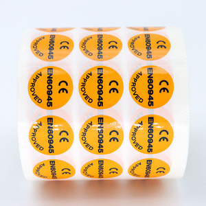 Rouleau rond brillant jaune personnalisé autocollants d'étiquette en vinyle étanche pour produits 3C - Product Image 4