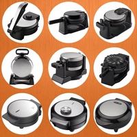 Gaufrier rond antiadhésif CE/ETL 1000W 2026, nouvelle version, grande capacité, contrôle de température, offre spéciale