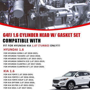 Culasse G4FJ 1.6 avec jeu de joints de culasse pour Hyundai Kona Tucson Veloster Sonata Elantra Kia Forte <span class=keywords><strong>Optima</strong></span> 20910-2BU06 221002B725 - Product Image 5