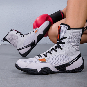 Zapatos de <span class=keywords><strong>Boxeo</strong></span>, Levantamiento de Pesas y Lucha Libre <span class=keywords><strong>para</strong></span> Hombre, Profesionales, de Caña Alta, con Colores y Logotipo Personalizados, Fabricantes al por Mayor, Ligeros - Product Image 2