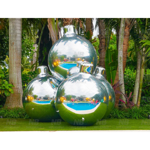 Outdoor Affordable Big Shiny <b>Balls</b> Inflatable Balloon <b>Mirror</b> Silver Smooth Ballse for Event GL-003 Inflatable Silver Smooth Shin - Product Image 4