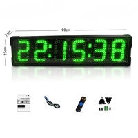 Logo personnalisé couleur grand 6 pouces simple face étanche LED chronomètre horloge de course numérique compte à rebours minuterie Marathon
