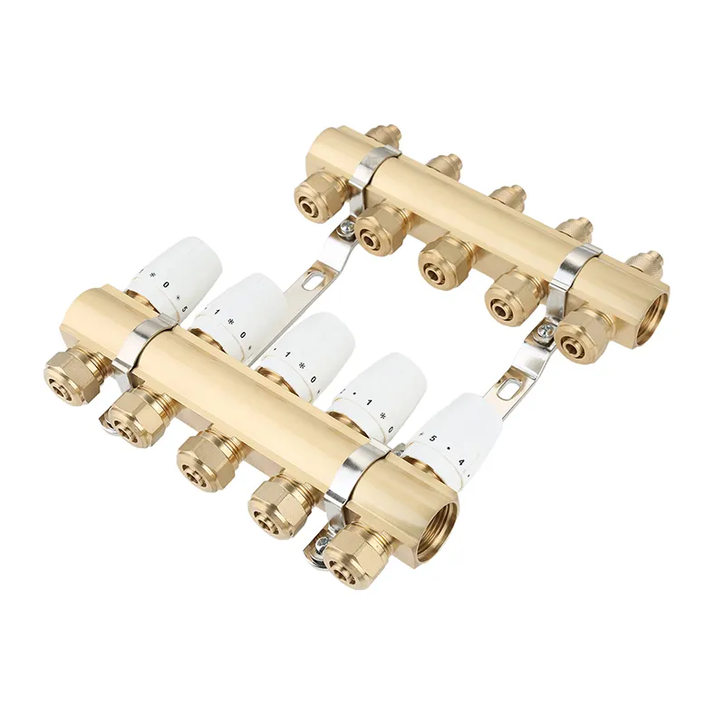 Sản xuất chuyên nghiệp Brass hệ thống sưởi ấm sàn đa dạng loại đồng thau nước đa dạng 2-12 cửa hàng